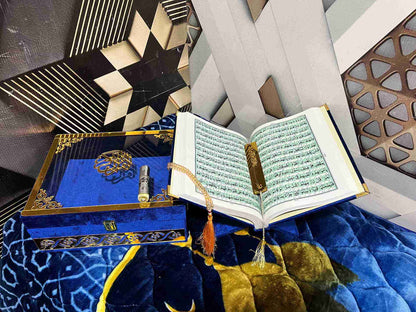AL-NOOR Premium Acrylic Quran Box-Blue
