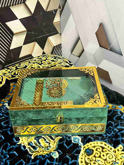AL-NOOR Premium Acrylic Quran Box-Green