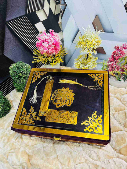 AL-NOOR Premium Acrylic Quran Box-Purple