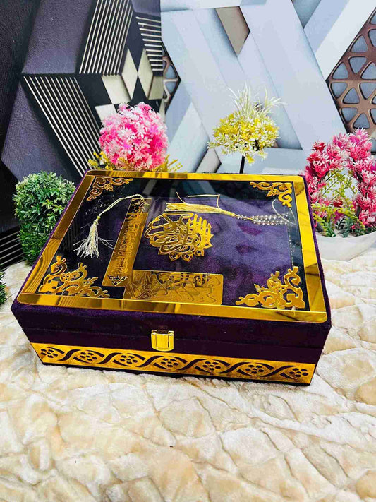AL-NOOR Premium Acrylic Quran Box-Purple