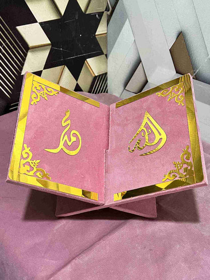 AL-NOOR Premium Acrylic Quran Box-pink