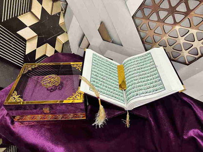 AL-NOOR Premium Acrylic Quran Box-Purple