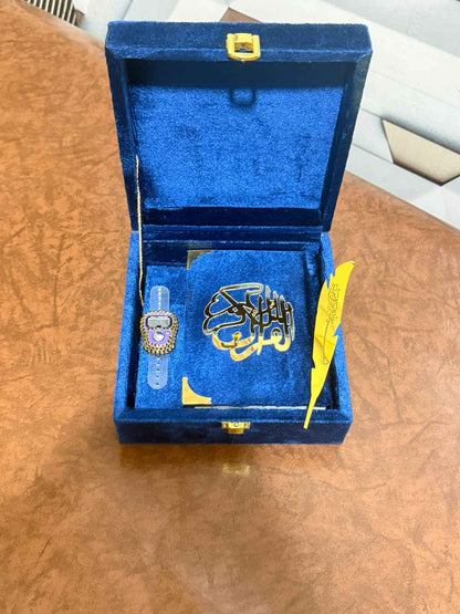 Holy Quran Gift Set (Pocket Size) Blue Color