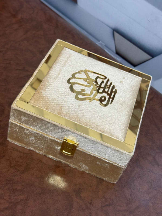 Holy Quran Gift Set (Pocket Size) Golden Color
