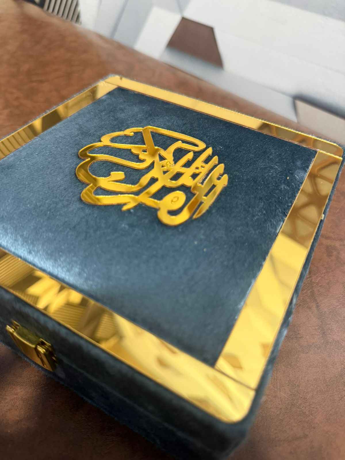 Holy Quran Gift Set (Pocket Size) Gray Color