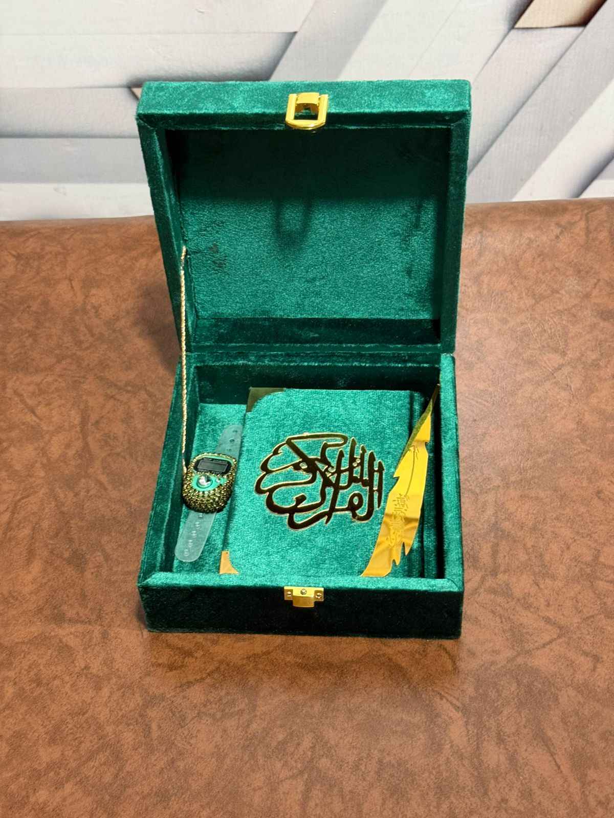 Holy Quran Gift Set (Pocket Size) Green Color