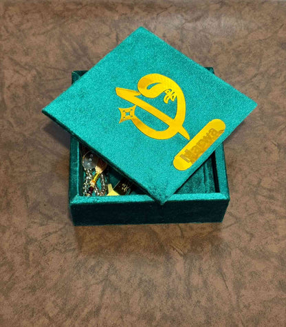 Pocket-Size Quran in Turkish-Inspired Velvet Box Green