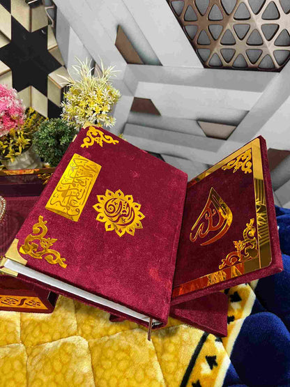 AL-NOOR Premium Acrylic Quran Box-Maroon