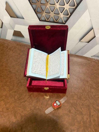 Holy Quran Gift Set (Pocket Size) Maroon Color