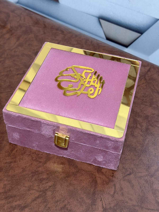 Holy Quran Gift Set (Pocket Size) Pink Color