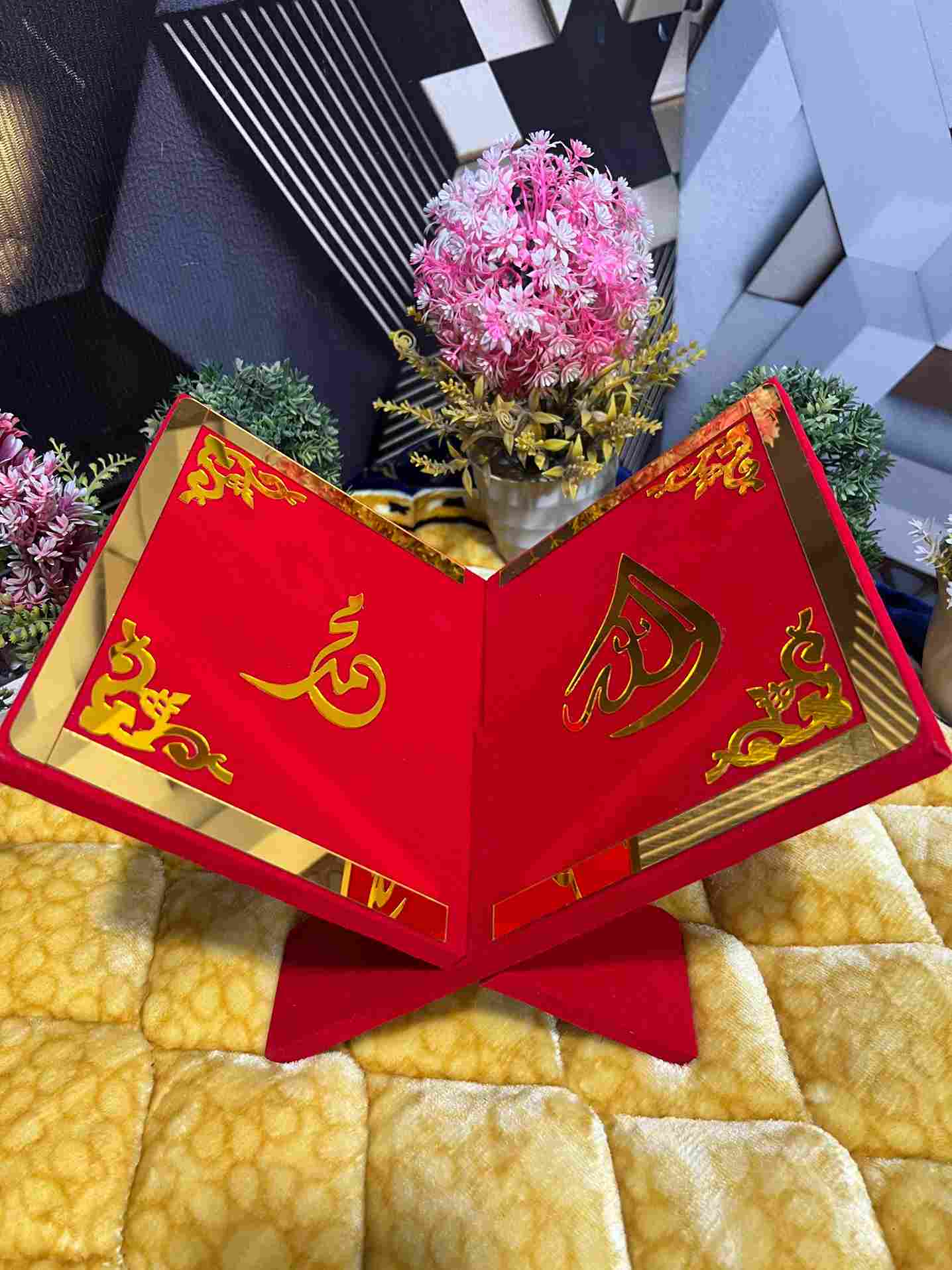 AL-NOOR Premium Acrylic Quran Box-Red