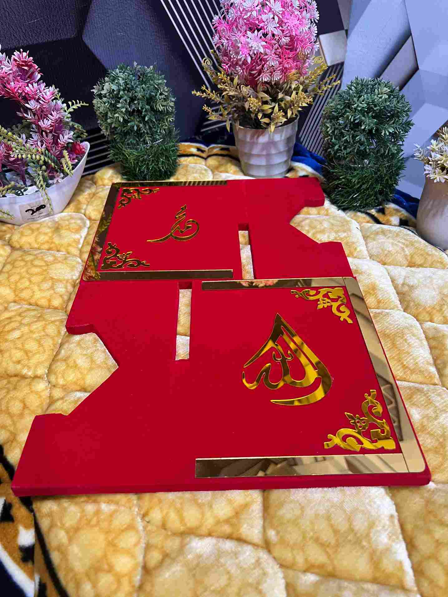 AL-NOOR Premium Acrylic Quran Box-Red