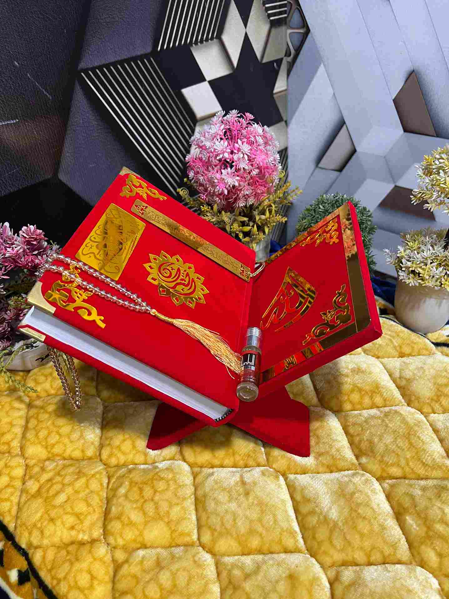 AL-NOOR Premium Acrylic Quran Box-Red