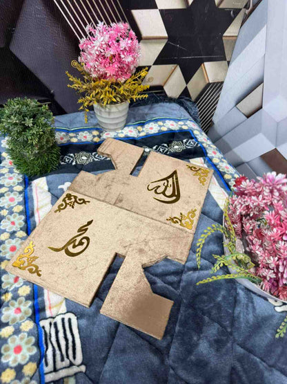 Premium Bridal Quran Gift Set Skin Color Transparent Set, Velvet Holly Quran, Book Mark,  Velvet Box, Velvet  Rahal, Ittar, Tasbeeh