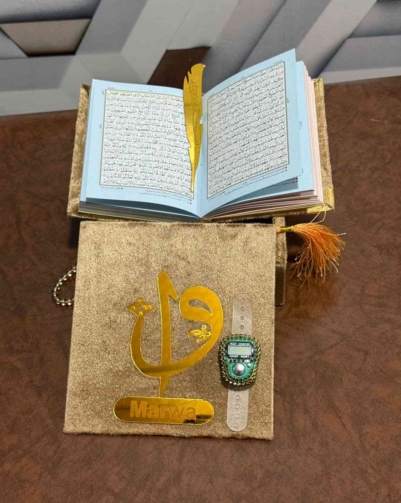 Pocket-Size Quran in Turkish-Inspired Velvet Box Skin